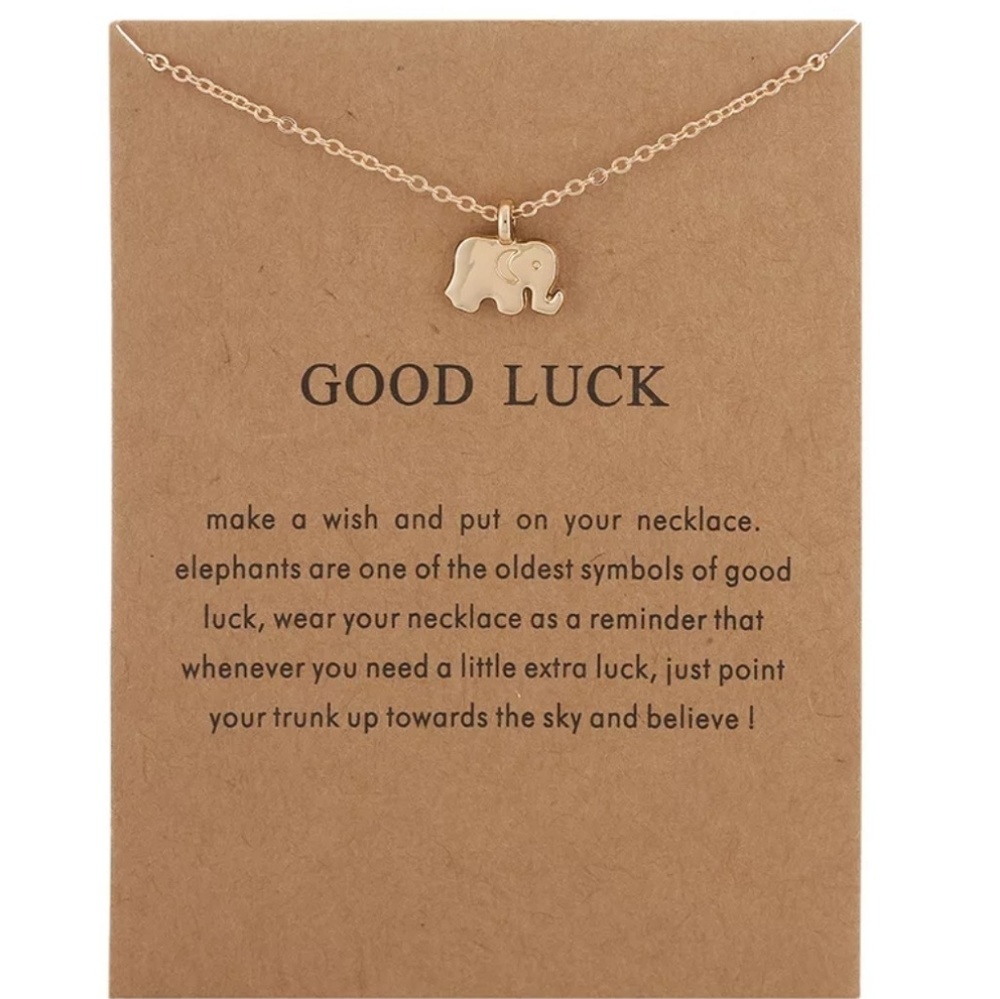 Good Luck Gold Staement Charm Necklace